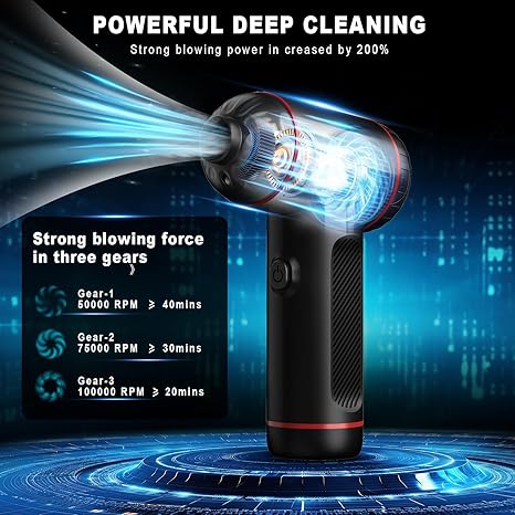 FRESMOL VC018 Electric Air Duster (LED Display)